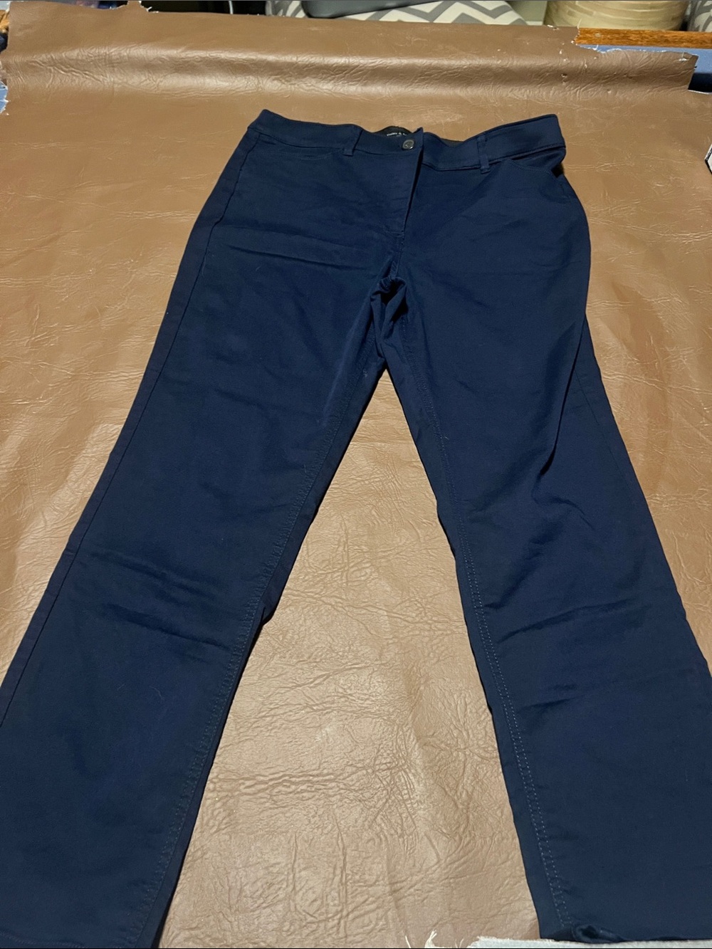 Classic Straight-Leg Women's Pants in Navy